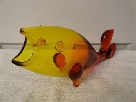 blenko glass fish open mouth